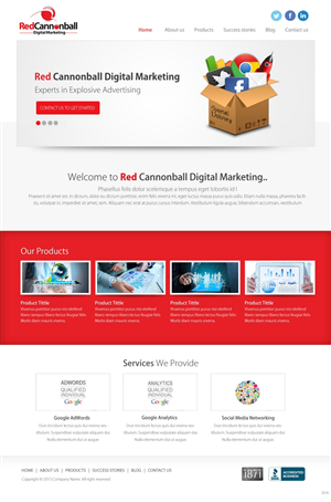 Diseño Wordpress por pb para Red Cannonball | Diseño: #2699813