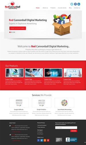 Diseño Wordpress por pb para Red Cannonball | Diseño: #2699817