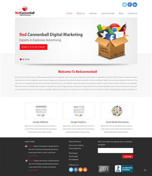 Diseño Wordpress por pb para Red Cannonball | Diseño: #2711130