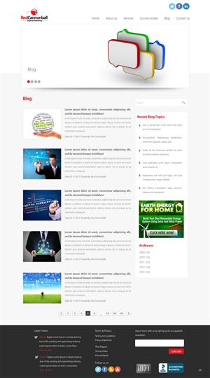 Diseño Wordpress por pb para Red Cannonball | Diseño: #2718859