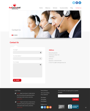Diseño Wordpress por pb para Red Cannonball | Diseño: #2718867