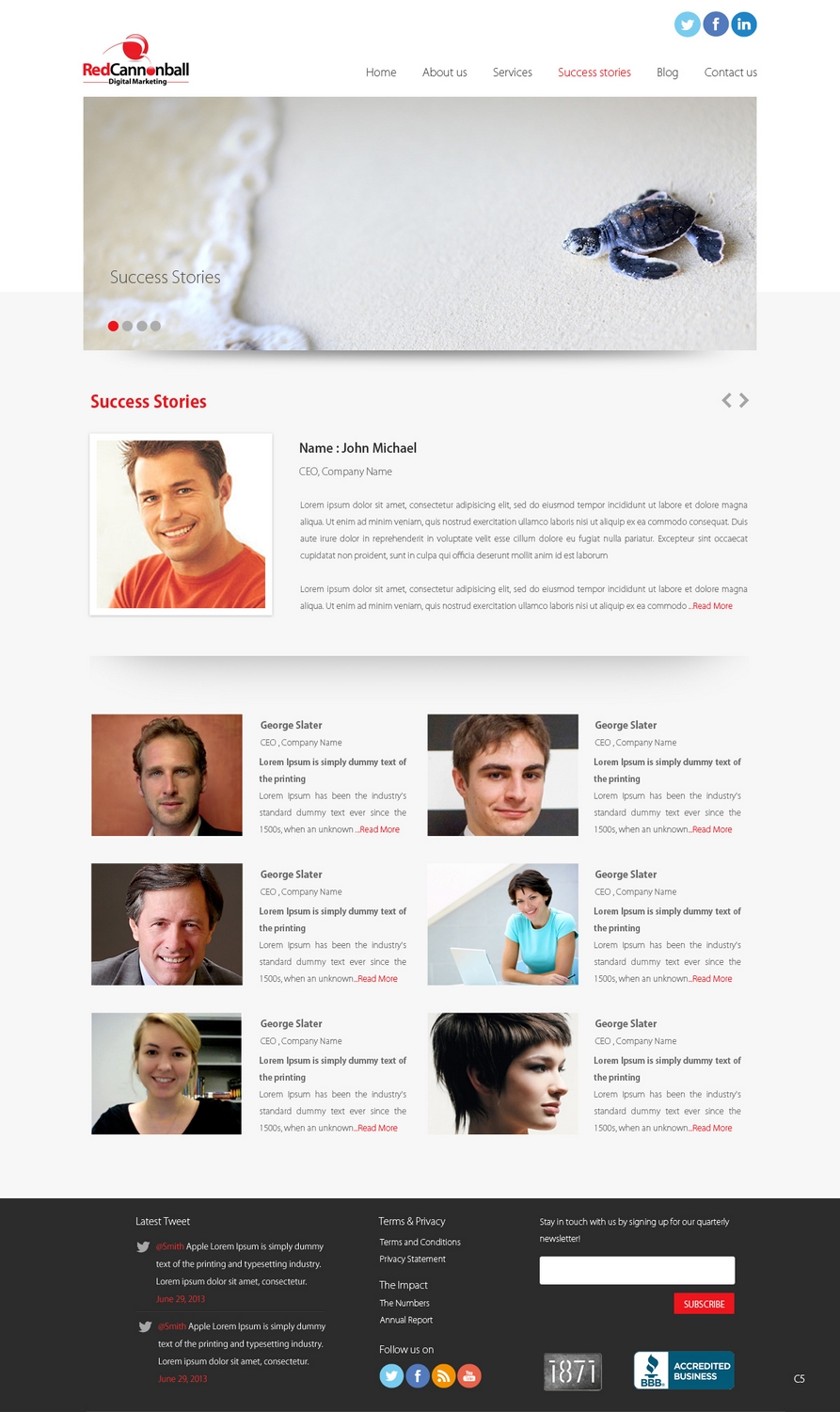 Design Wordpress par pb pour Red Cannonball | Design #2718872