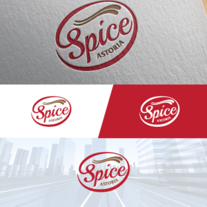 “SPYCE” (and in smaller wording/lettering/font of less importance) the word” Astoria” | Logo Design by cracuz09