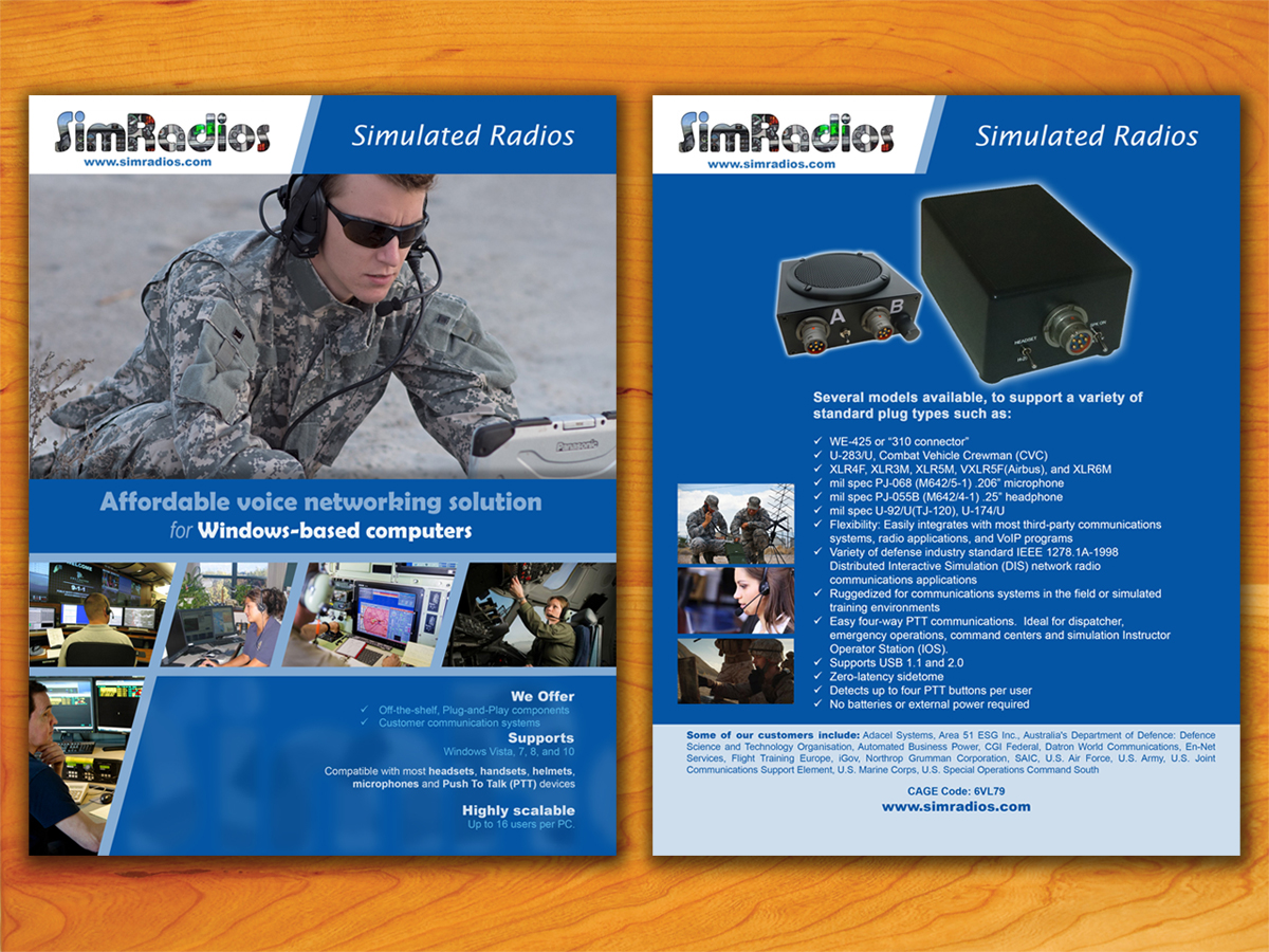 Diseño de Flyer por Yegeta para Simradios, Inc | Diseño #16559224