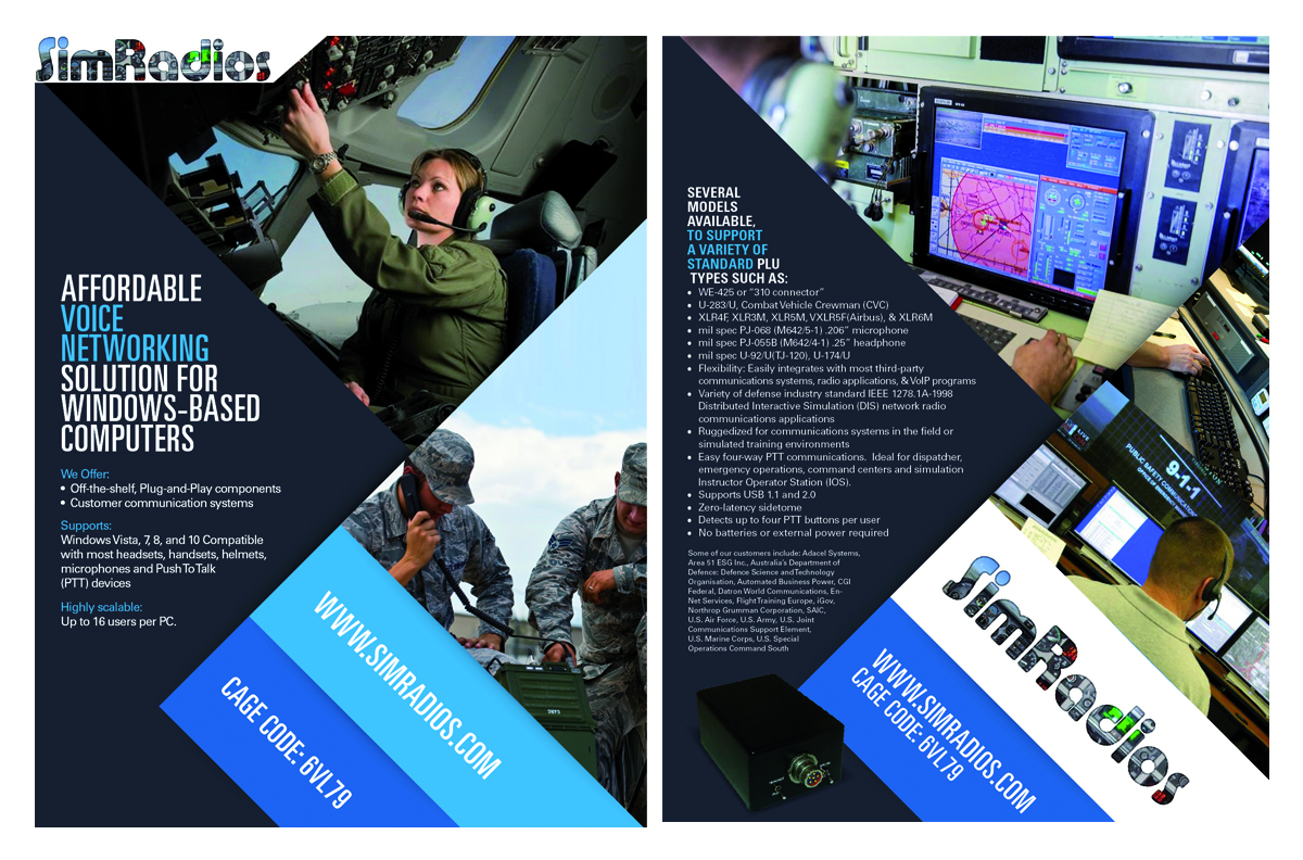 Diseño de Flyer por MasterMind para Simradios, Inc | Diseño #16540493