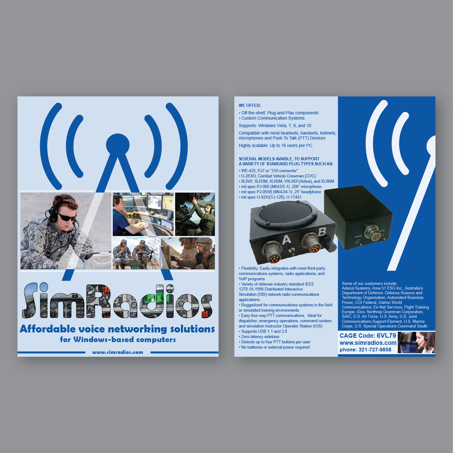 Diseño de Flyer por Antun Kaic para Simradios, Inc | Diseño #16564634