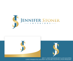 Logo Design by alvinnavarra for Jennifer Stoner Interiors  | Design: #16552277