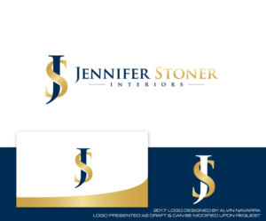 Logo Design by alvinnavarra for Jennifer Stoner Interiors  | Design: #16552288