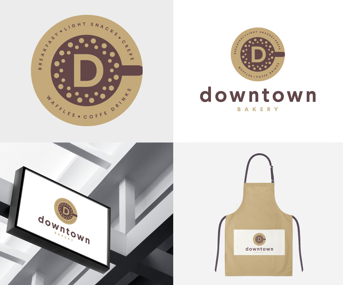 Logo Design by Zane_Graph_Design for Downtown cafe and bakery | Design #16556785