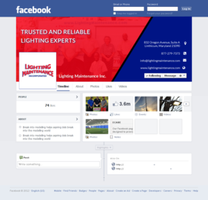 Facebook Design by KV_16 for Lighting Maintenance Inc | Design: #16635709