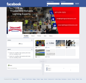 Facebook Design by KV_16 for Lighting Maintenance Inc | Design: #16635869