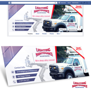 Facebook Design by ArtDesign G for Lighting Maintenance Inc | Design #16674843