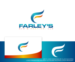 Logo Design by alvinnavarra for Farley's A/C & Heating, LLC | Design: #16555477