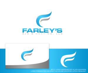 Logo Design by alvinnavarra for Farley's A/C & Heating, LLC | Design: #16555501