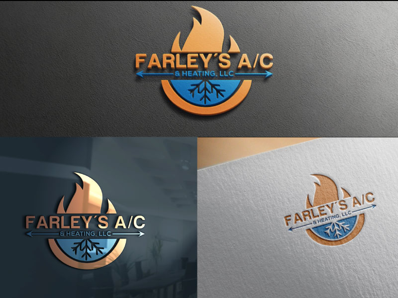 Logo Design by rocklee for Farley's A/C & Heating, LLC | Design #16671416