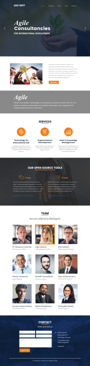 Diseño Web por CreativeIyke.com para OneOffTech | Diseño #16644957