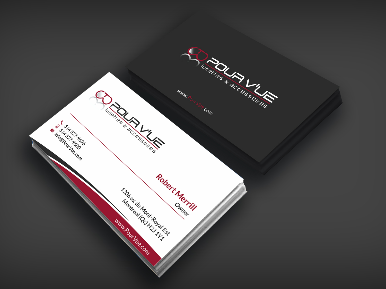 Business Card Design by SKYdesign for Pour vue  | Design #16564642