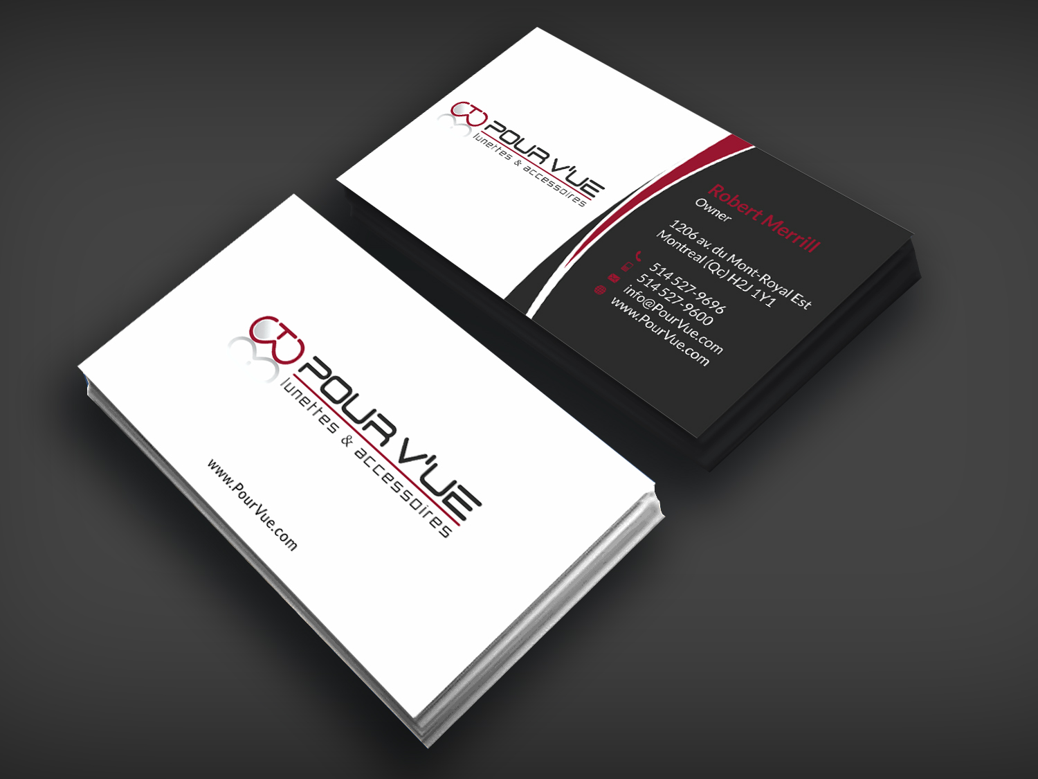 Business Card Design by SKYdesign for Pour vue  | Design #16564674