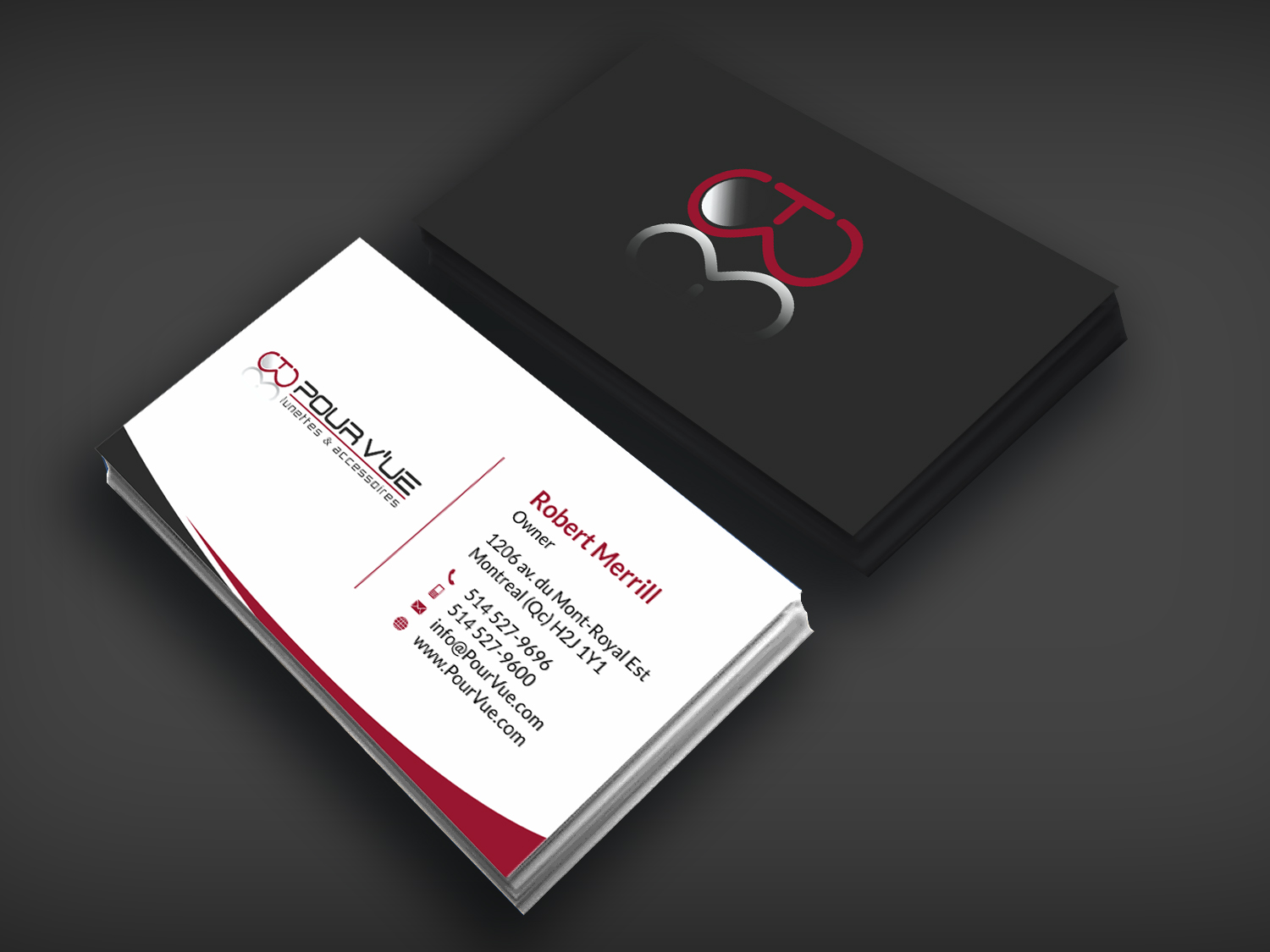 Business Card Design by SKYdesign for Pour vue  | Design #16564676