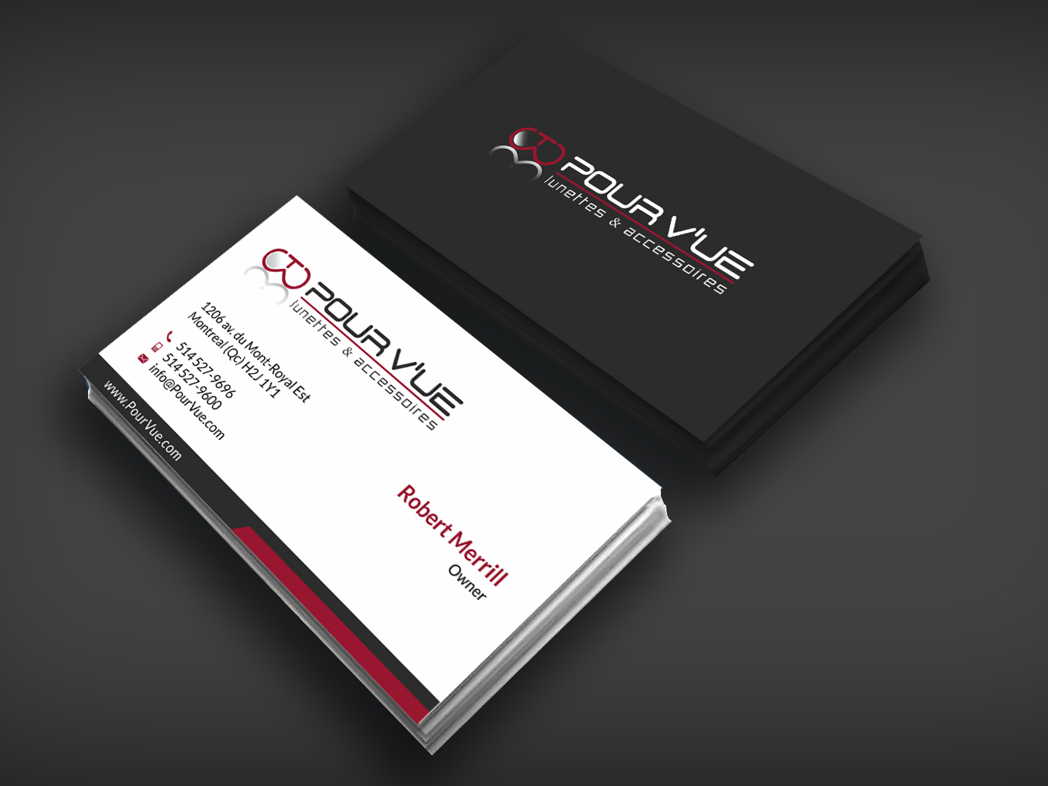 Business Card Design by SKYdesign for Pour vue  | Design #16564678