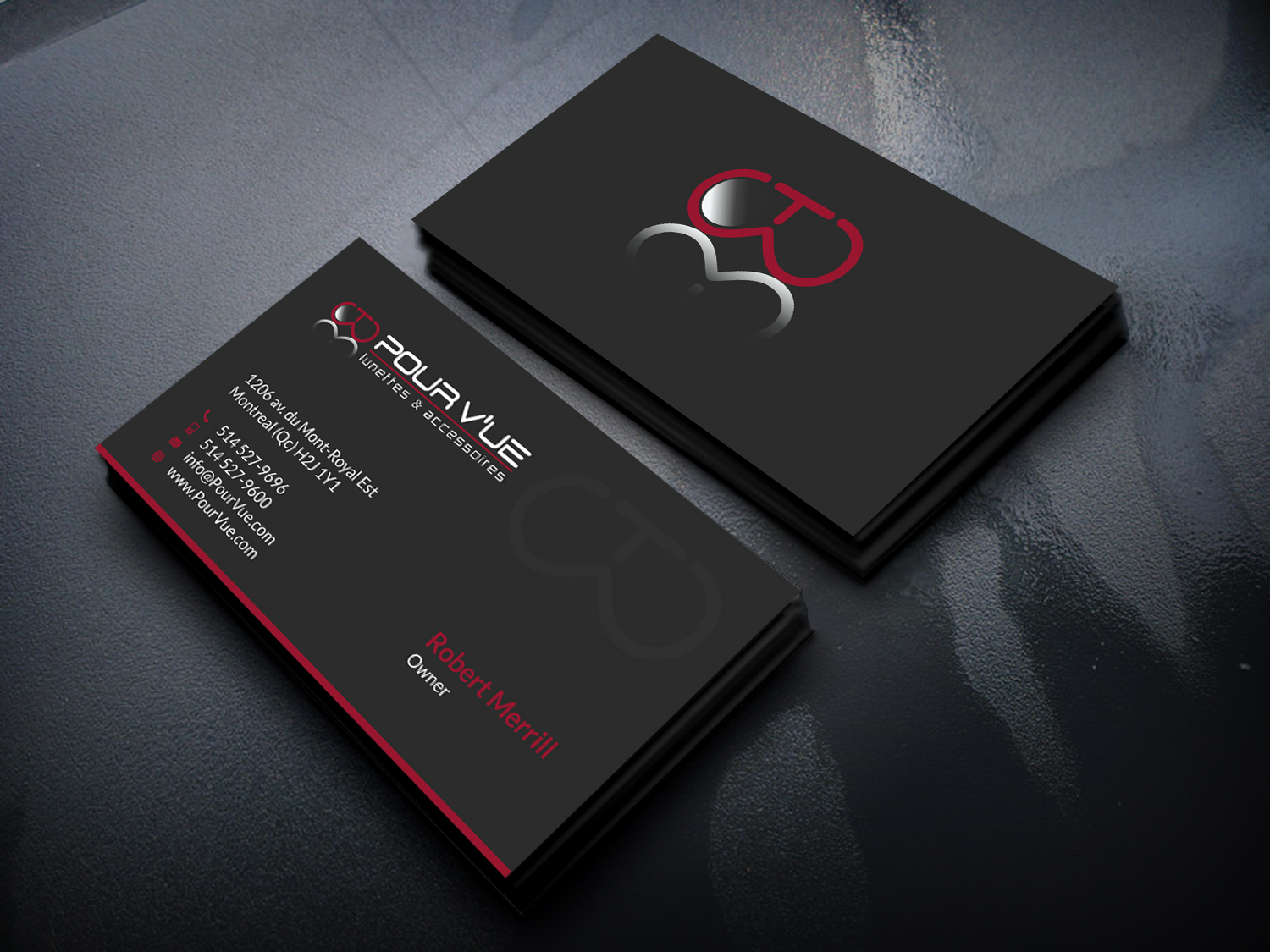 Diseño de Tarjeta de Presentación por SKYdesign para Pour vue  | Diseño #16567649