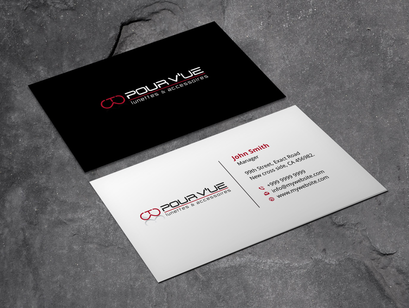 Business Card Design by Xpert for Pour vue  | Design #16563496