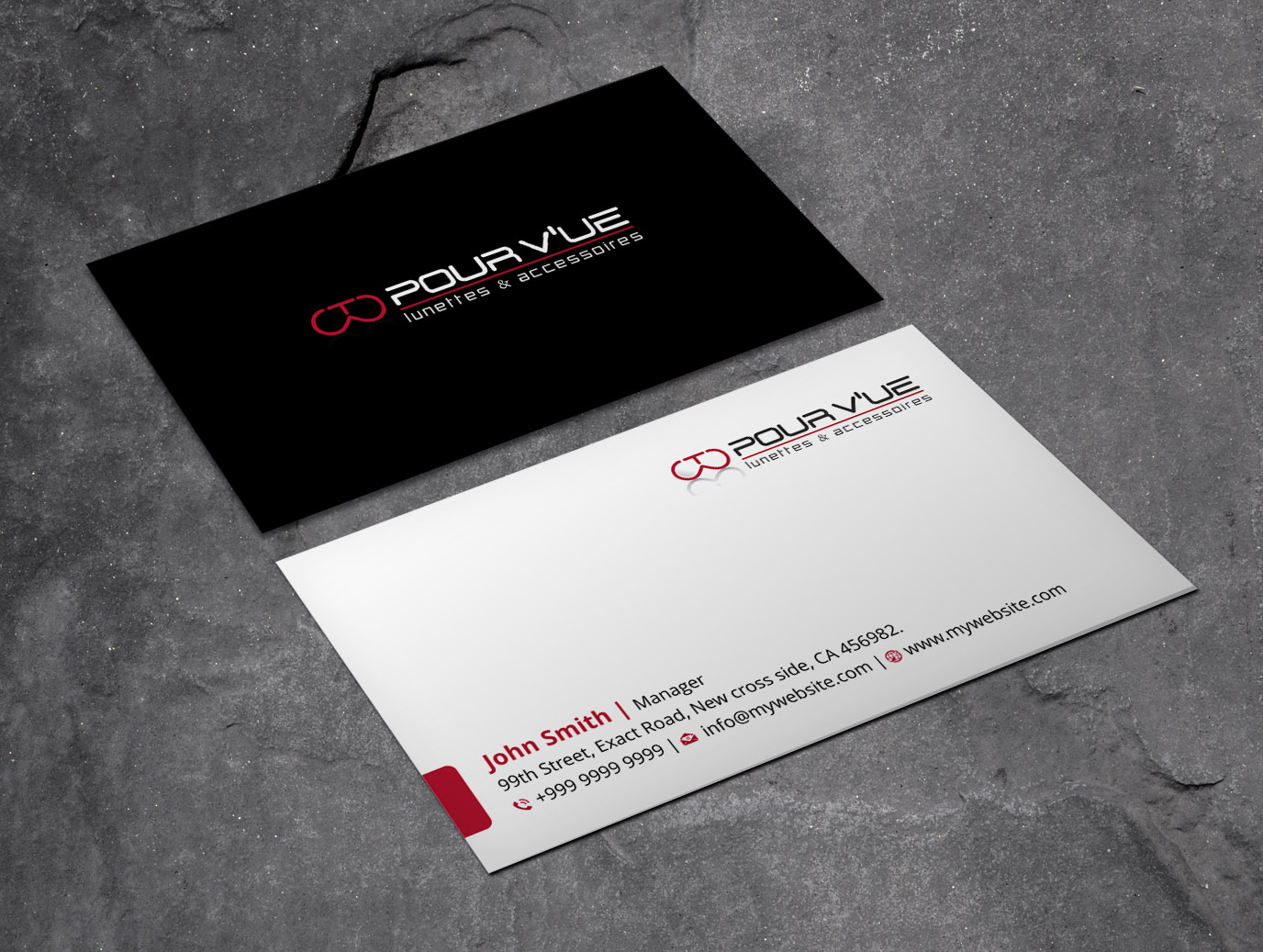 Business Card Design by Xpert for Pour vue  | Design #16563523