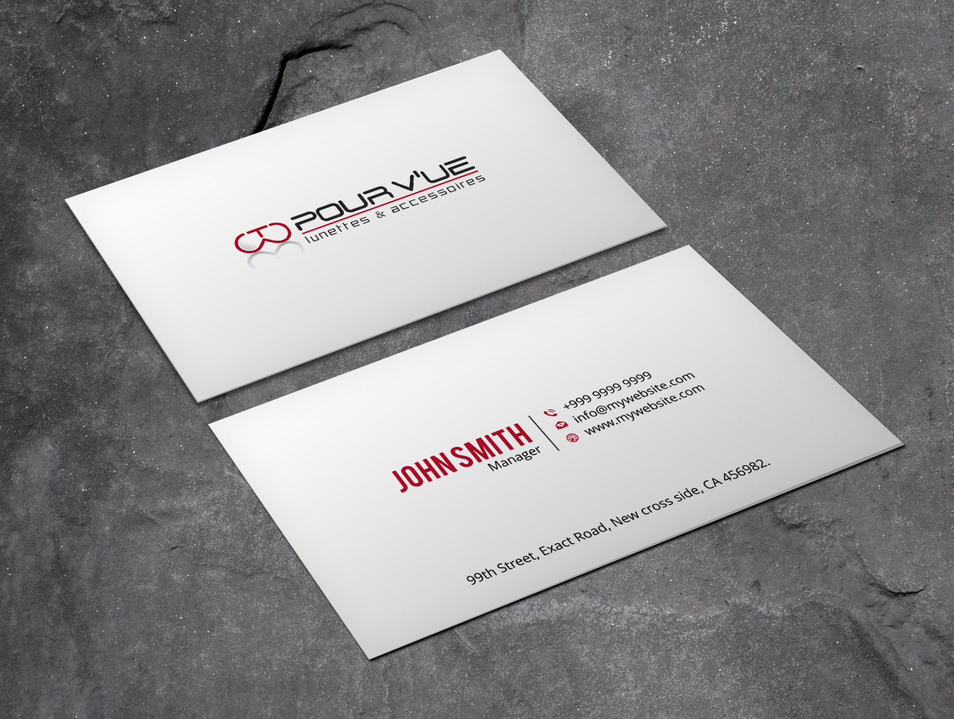 Business Card Design by Xpert for Pour vue  | Design #16563530