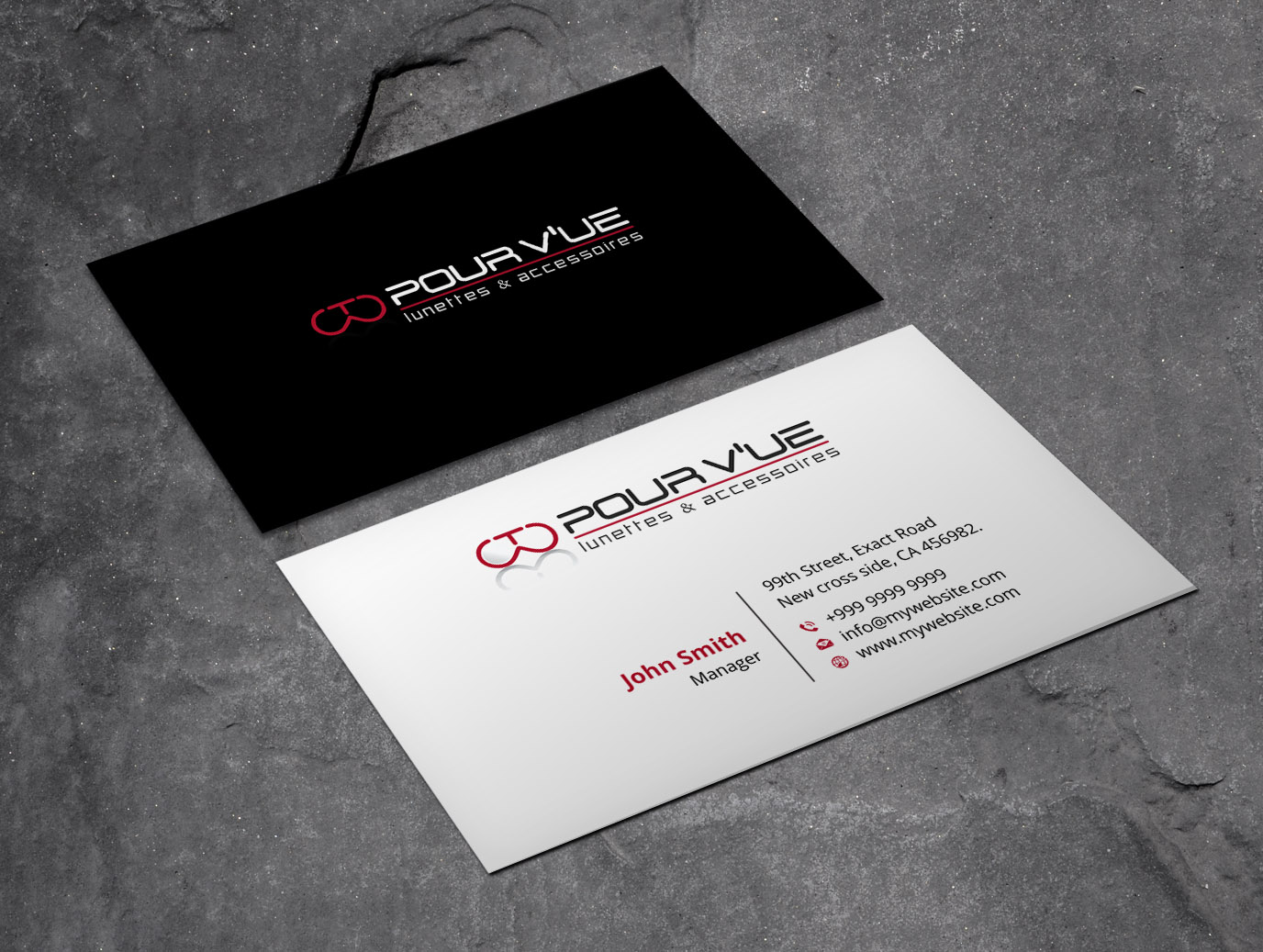 Business Card Design by Xpert for Pour vue  | Design #16563532