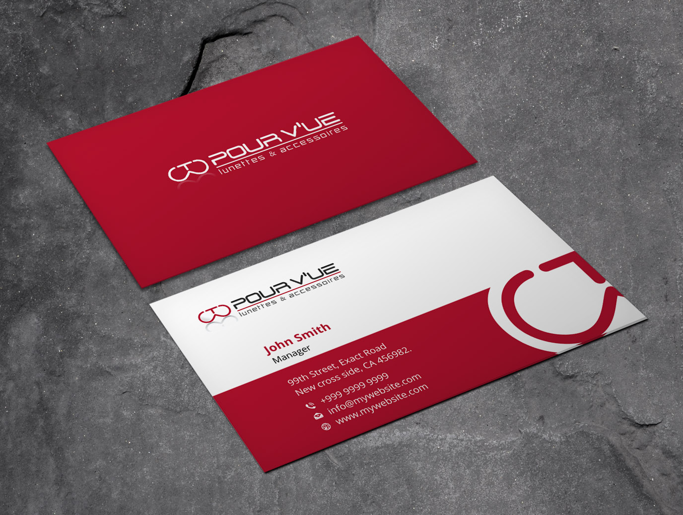 Business Card Design by Xpert for Pour vue  | Design #16563547