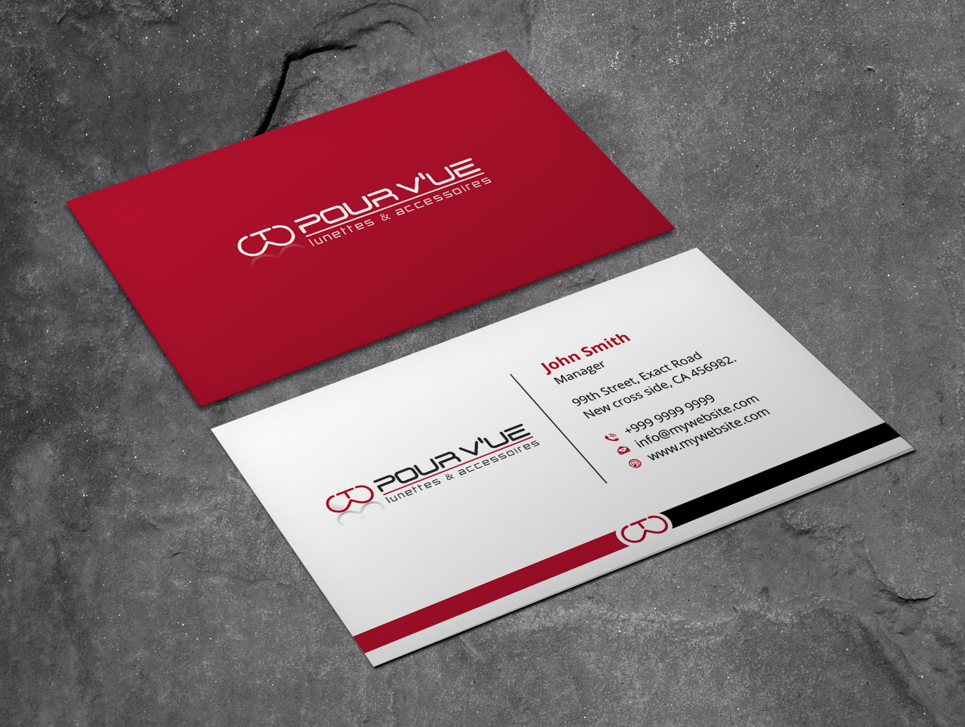 Business Card Design by Xpert for Pour vue  | Design #16563548