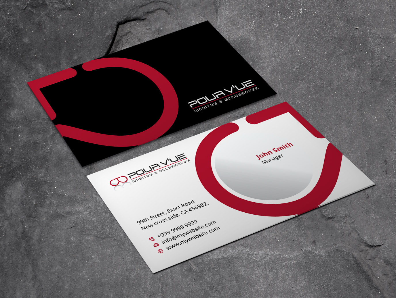 Business Card Design by Xpert for Pour vue  | Design #16563576