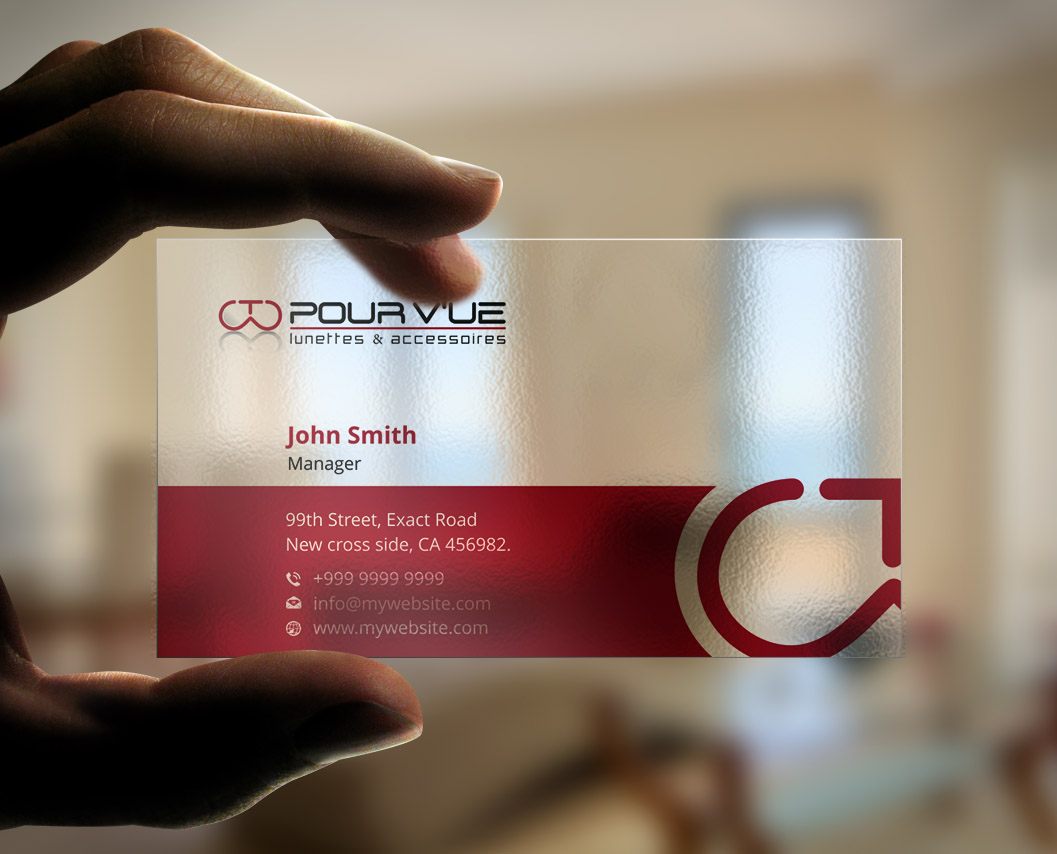 Business Card Design by Xpert for Pour vue  | Design #16563598