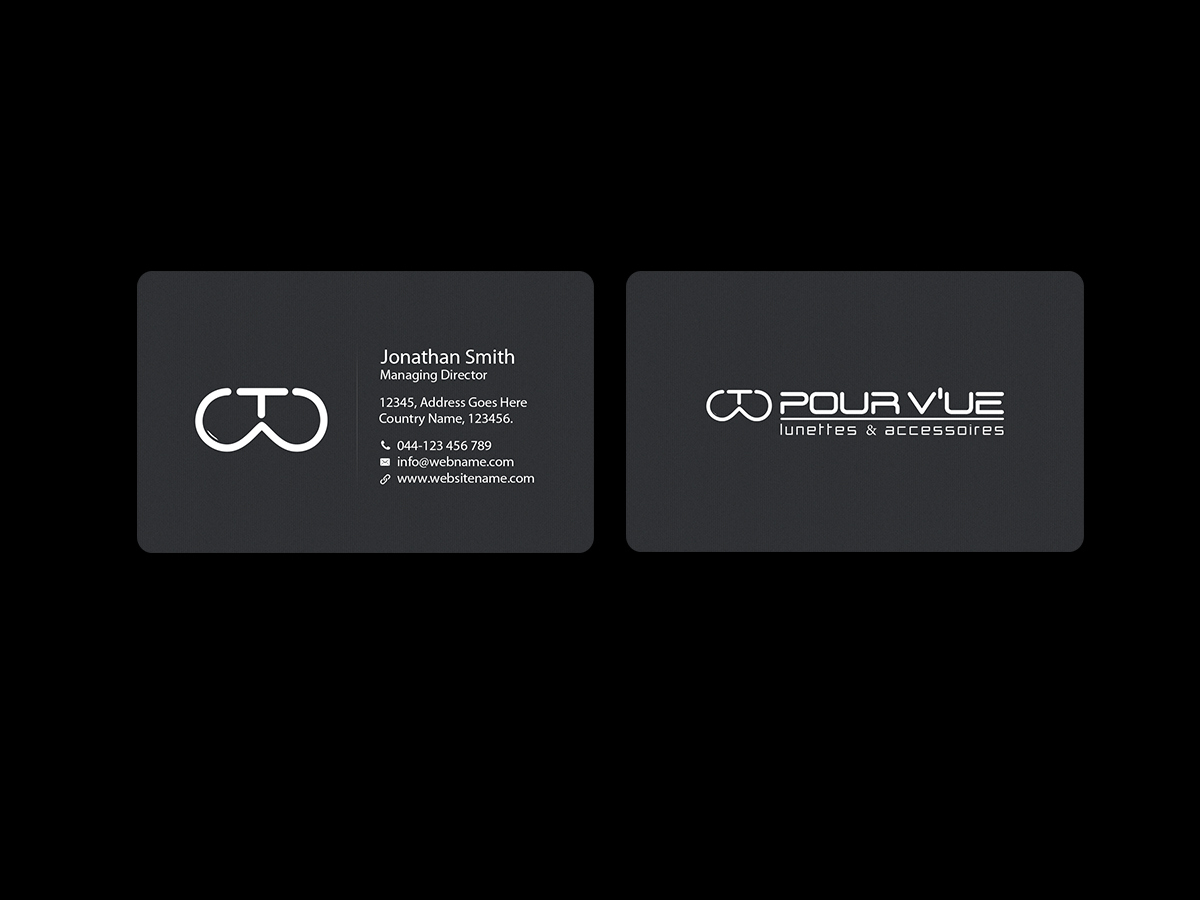 Visitenkarten-Design von Creations Box 2015 für Pour vue  | Design #16574469