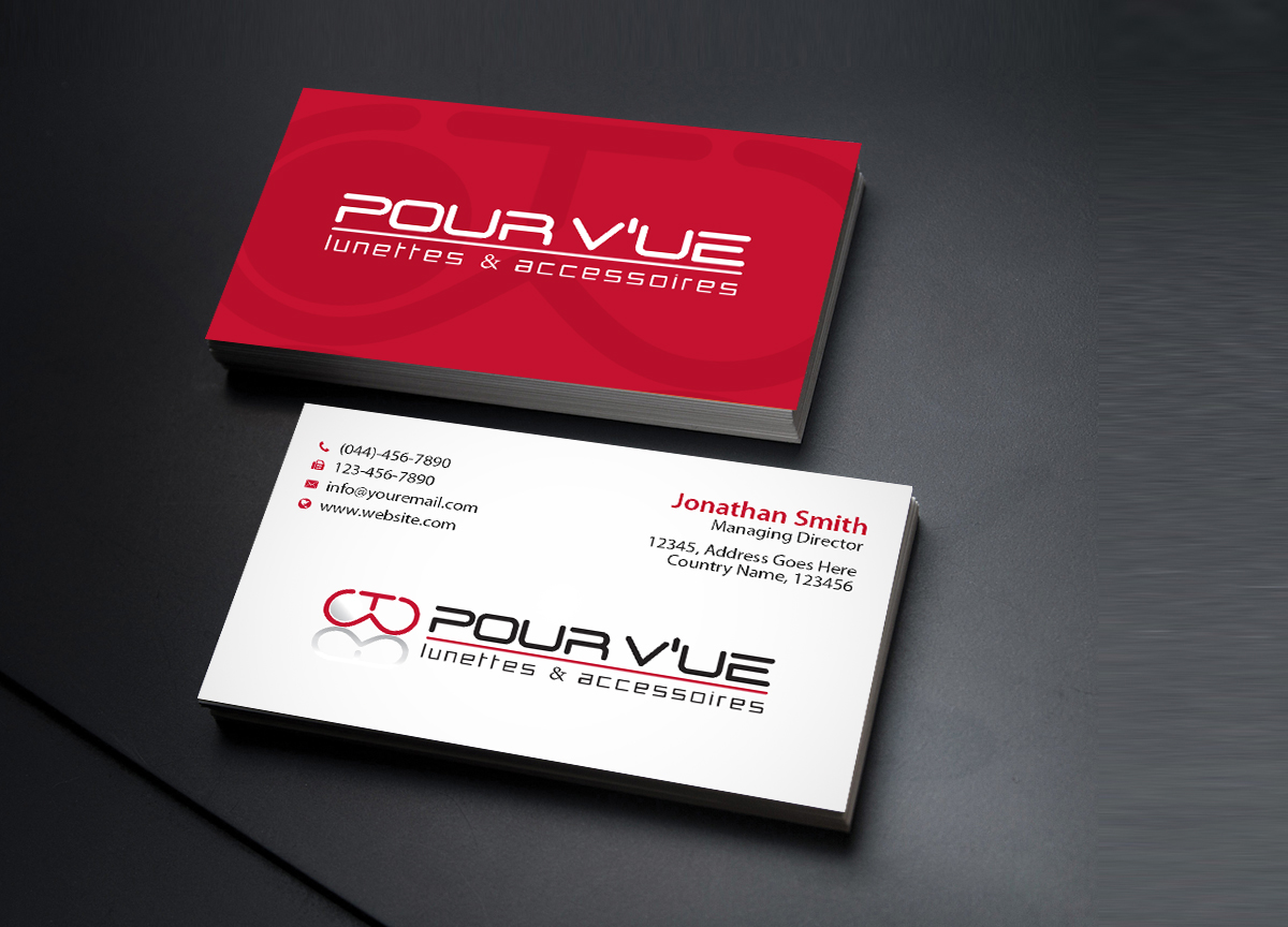 Business Card Design by Creations Box 2015 for Pour vue  | Design #16574470