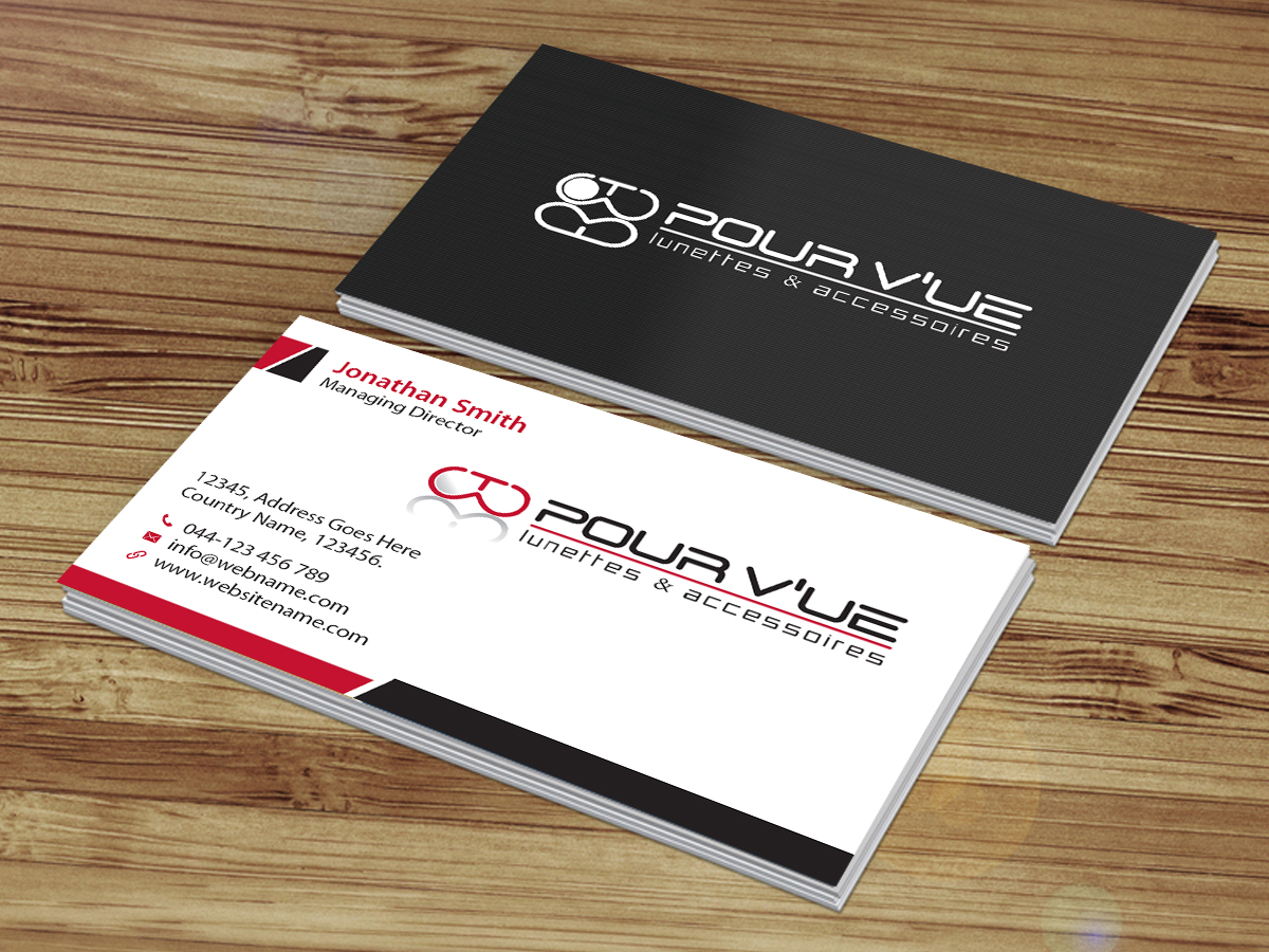 Business Card Design by Creations Box 2015 for Pour vue  | Design #16574471