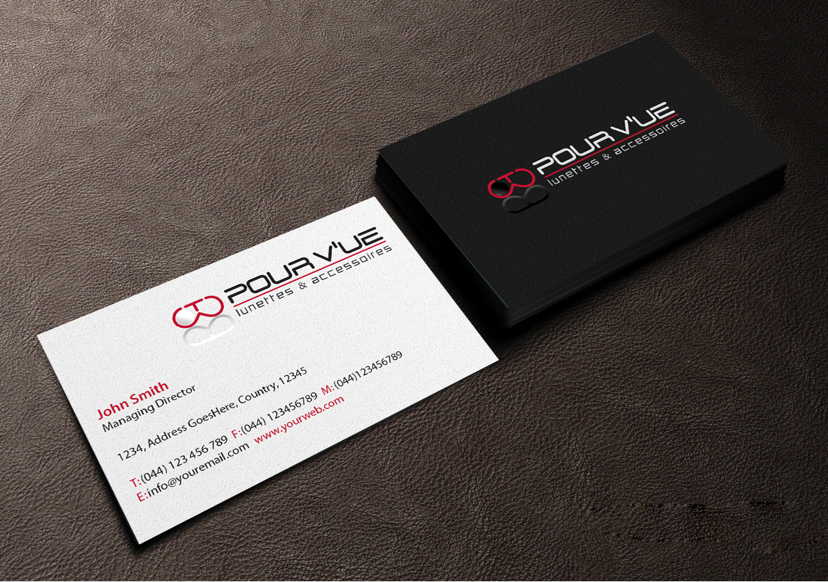 Business Card Design by Creations Box 2015 for Pour vue  | Design #16574472