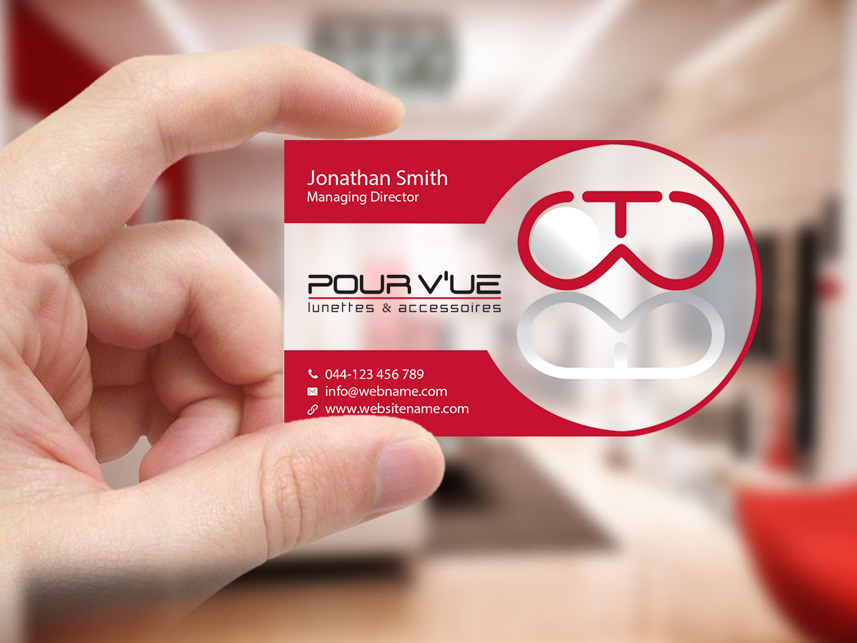 Business Card Design by Creations Box 2015 for Pour vue  | Design #16574476