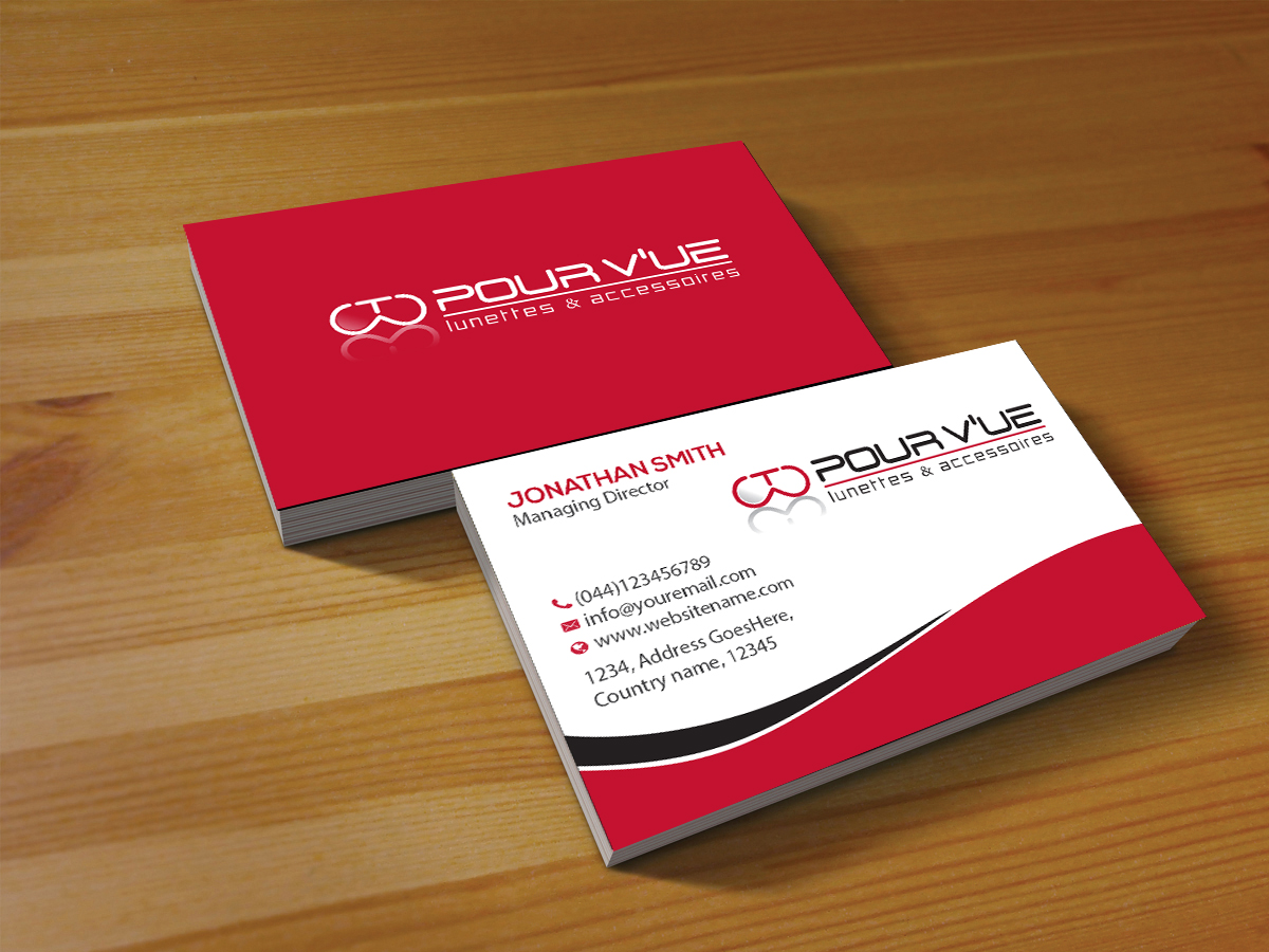 Business Card Design by Creations Box 2015 for Pour vue  | Design #16574479