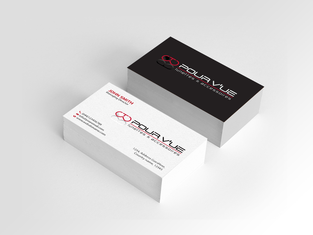 Business Card Design by Creations Box 2015 for Pour vue  | Design #16574481