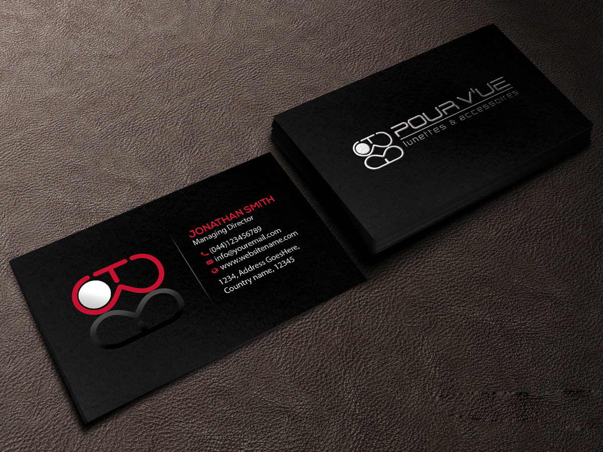 Business Card Design by Creations Box 2015 for Pour vue  | Design #16574482
