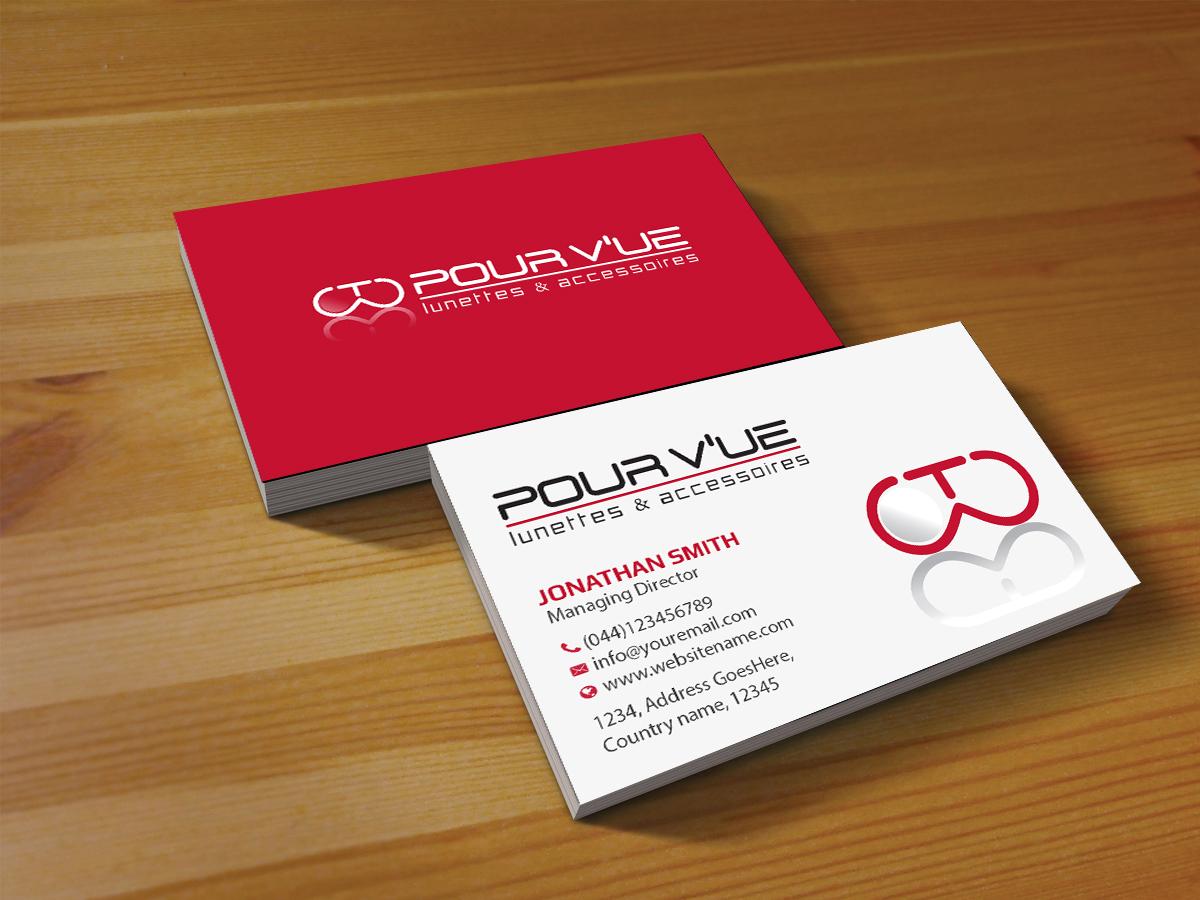 Business Card Design by Creations Box 2015 for Pour vue  | Design #16574483