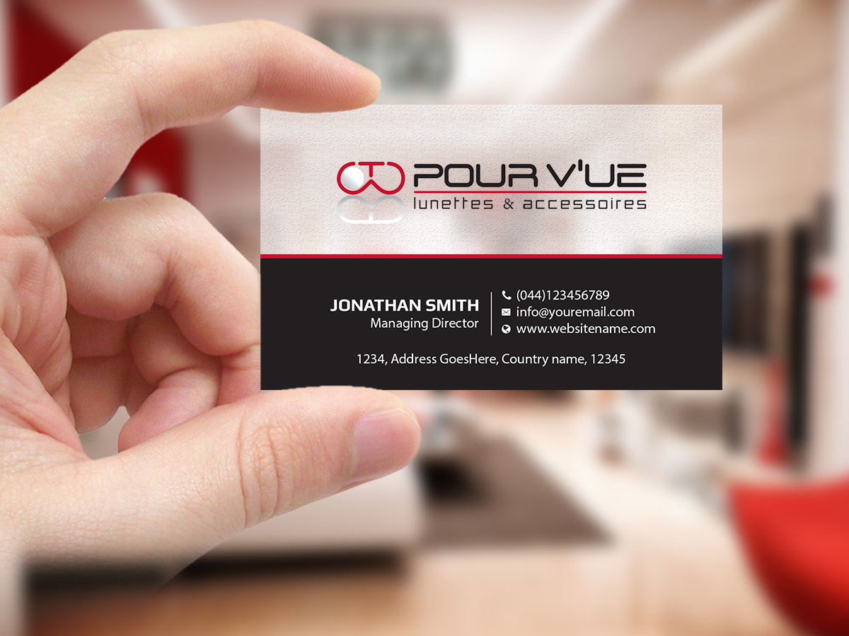 Business Card Design by Creations Box 2015 for Pour vue  | Design #16574486