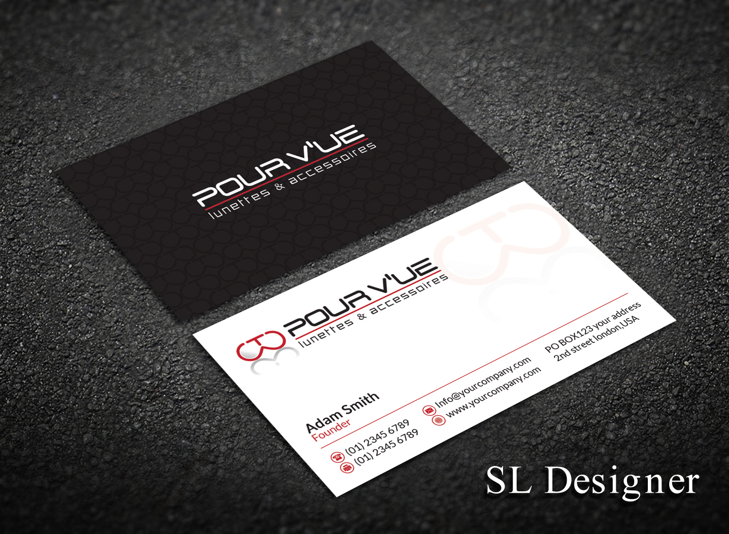 Business Card Design by SL Designer for Pour vue  | Design #16564426
