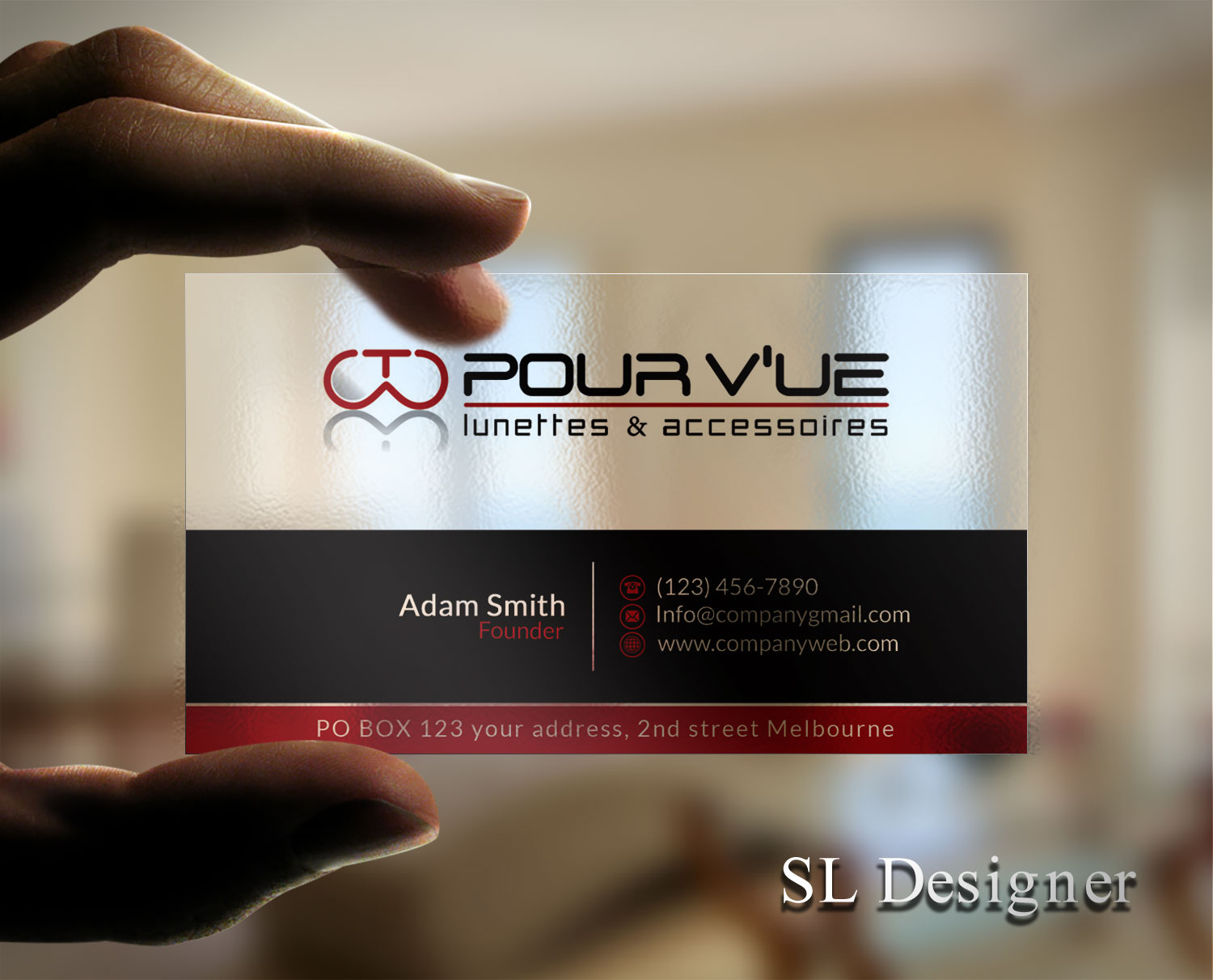 Business Card Design by SL Designer for Pour vue  | Design #16564495