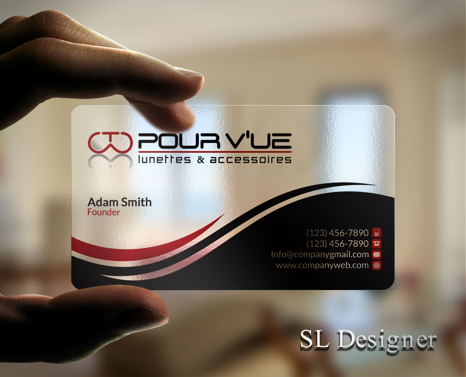 Business Card Design by SL Designer for Pour vue  | Design #16564497