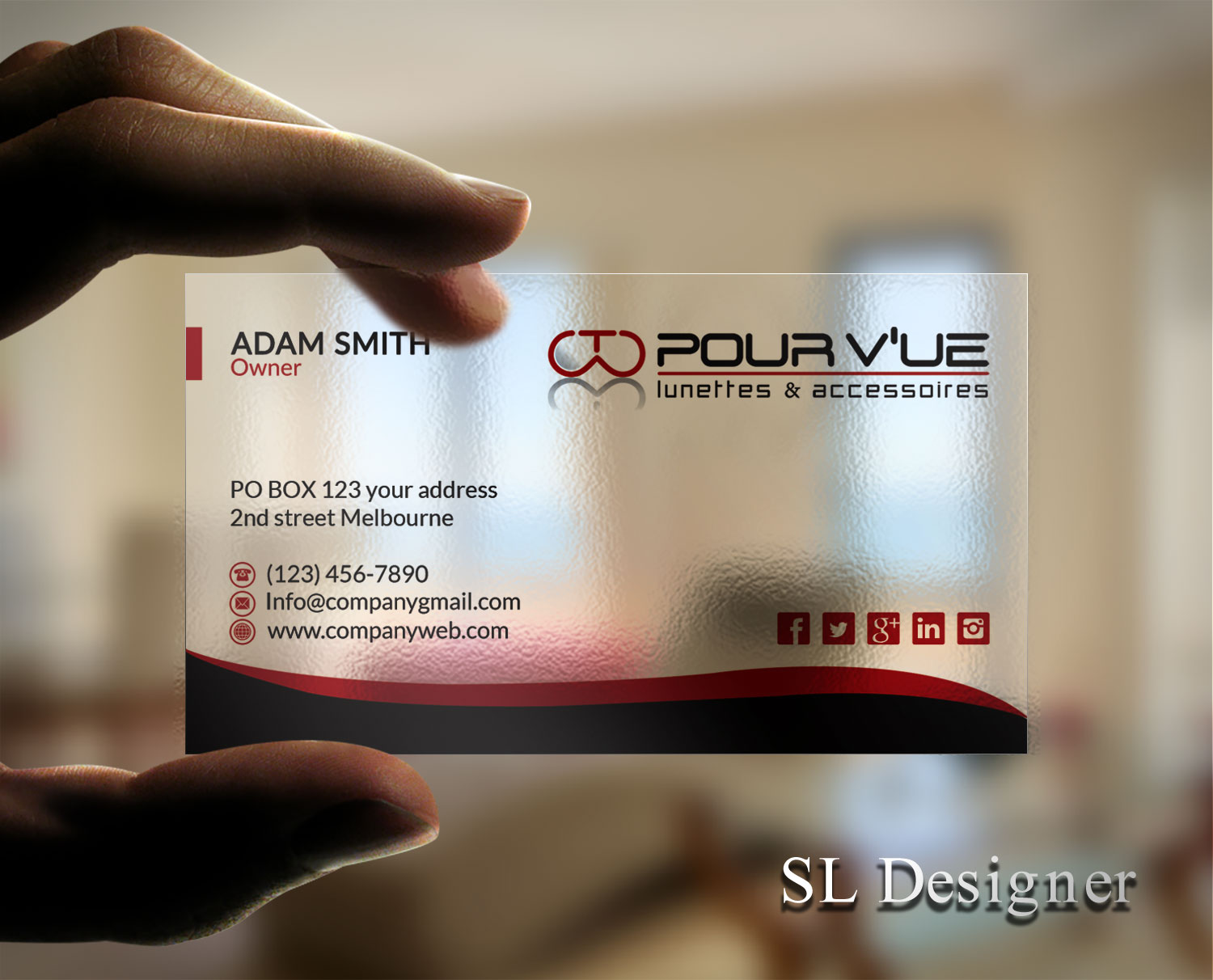 Business Card Design by SL Designer for Pour vue  | Design #16564498