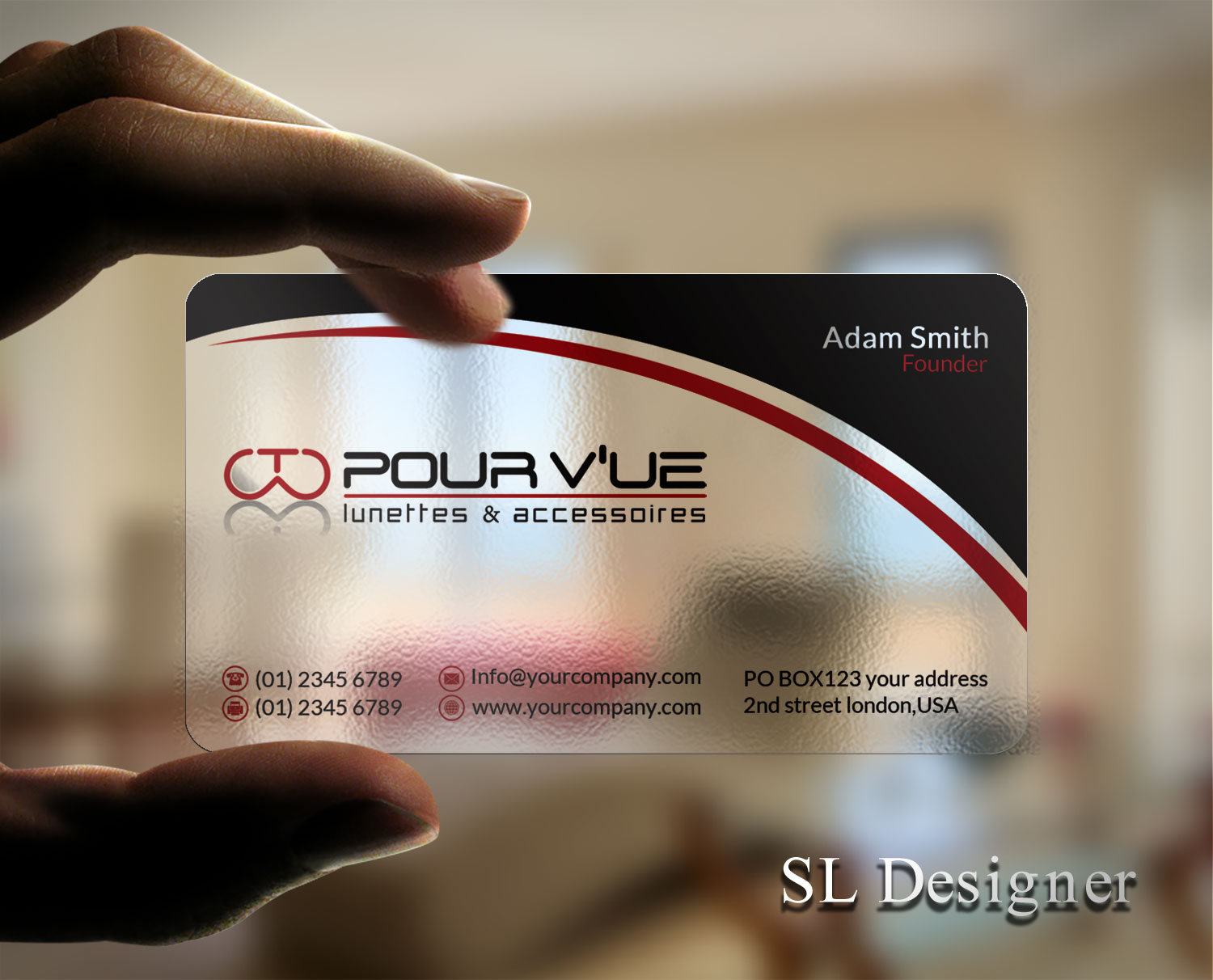 Business Card Design by SL Designer for Pour vue  | Design #16564499