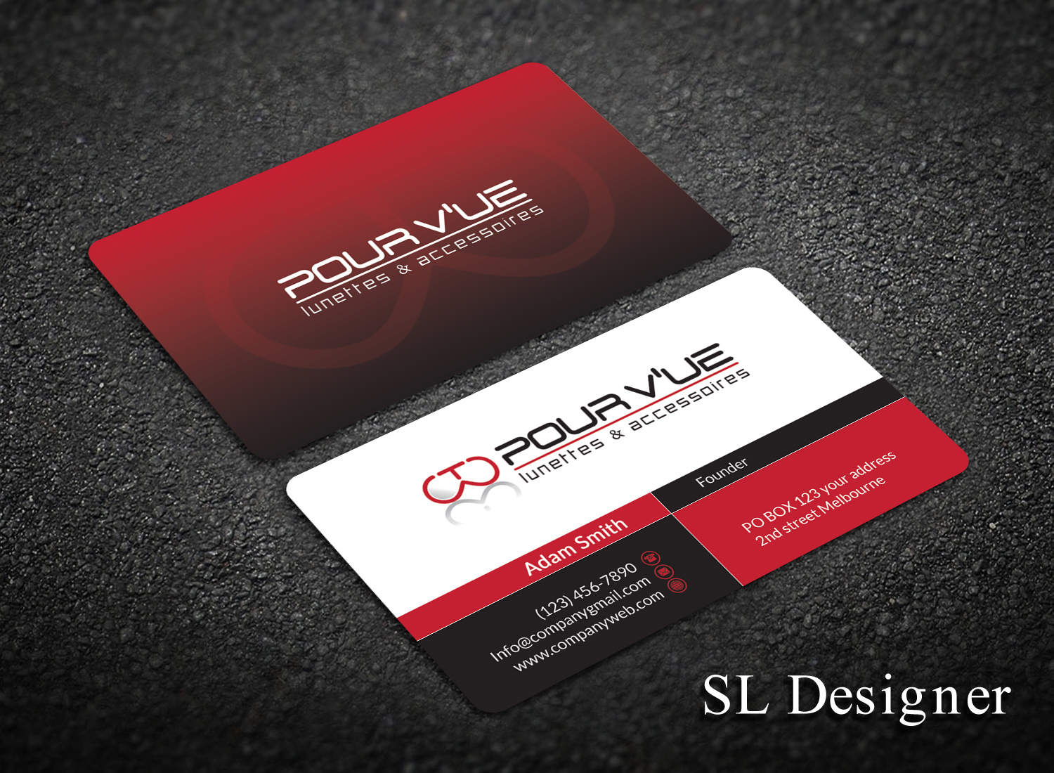 Business Card Design by SL Designer for Pour vue  | Design #16574938