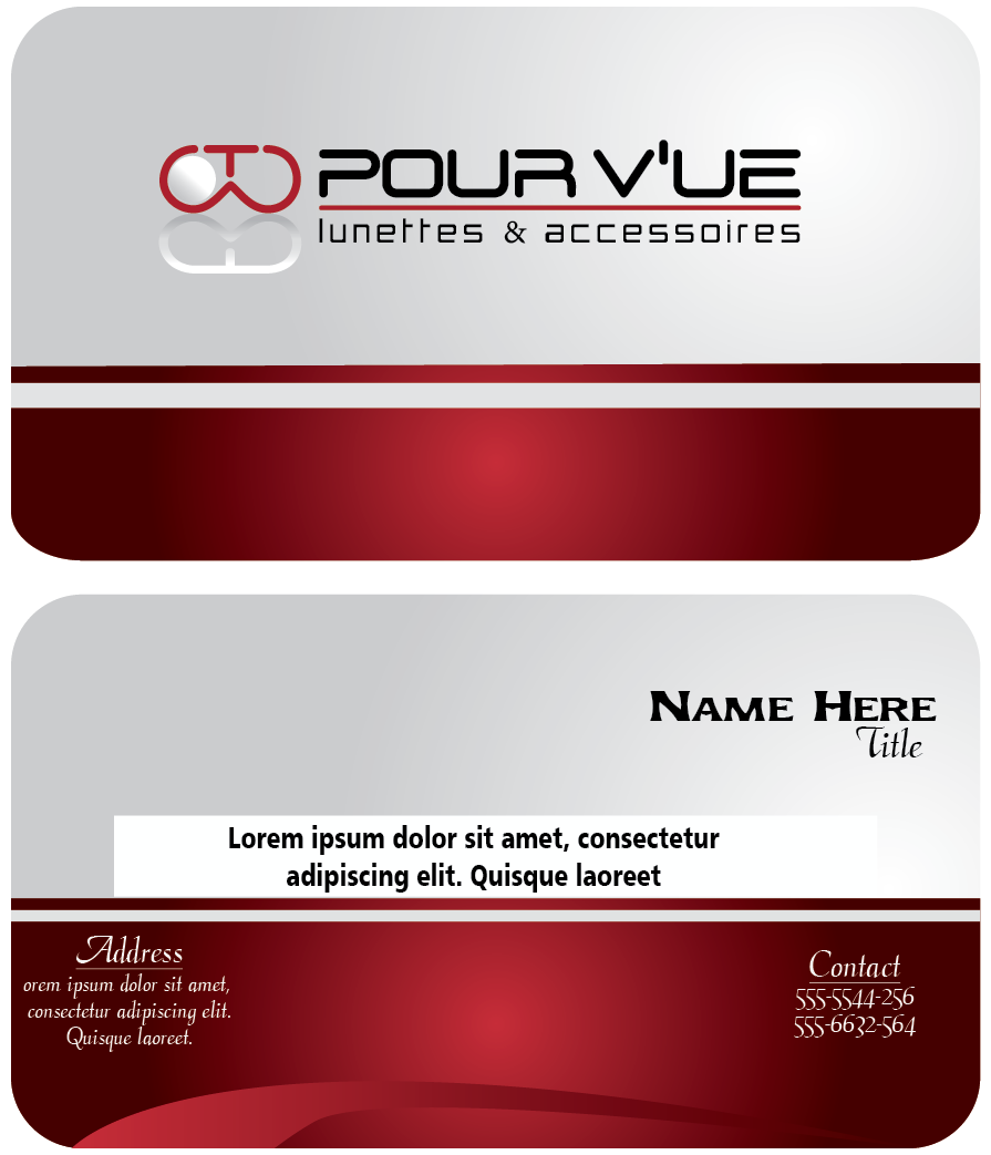 Diseño de Tarjeta de Presentación por Blayzaz para Pour vue  | Diseño #16574271